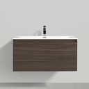 BAI 0761 Wall Hung 36-inch Bathroom Vanity in Graphite Wood Finish