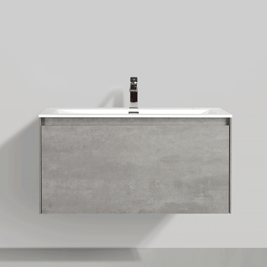BAI 0762 Wall Hung 36-inch Bathroom Vanity in Stone Gray Finish