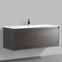 BAI 0765 Wall Hung 47-inch Bathroom Vanity in Graphite Wood Finish