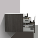 BAI 0765 Wall Hung 47-inch Bathroom Vanity in Graphite Wood Finish