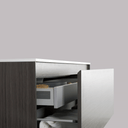 BAI 0765 Wall Hung 47-inch Bathroom Vanity in Graphite Wood Finish