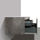 BAI 0768 Wall Hung 59-inch Bathroom Vanity in Rustic Stone Finish
