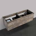 BAI 0768 Wall Hung 59-inch Bathroom Vanity in Rustic Stone Finish