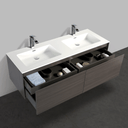 BAI 0769 Wall Hung 59-inch Bathroom Vanity in Graphite Wood Finish