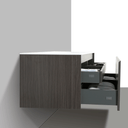 BAI 0769 Wall Hung 59-inch Bathroom Vanity in Graphite Wood Finish