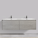 BAI 0770 Wall Hung 59-inch Bathroom Vanity in Stone Gray Finish