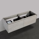 BAI 0770 Wall Hung 59-inch Bathroom Vanity in Stone Gray Finish