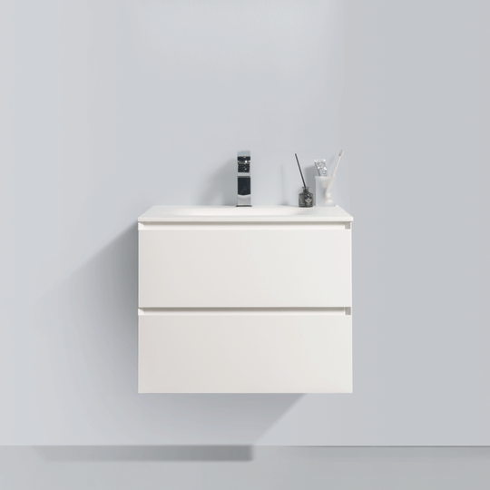 BAI 0800 Wall Hung 26-inch Bathroom Vanity in Matte White Finish