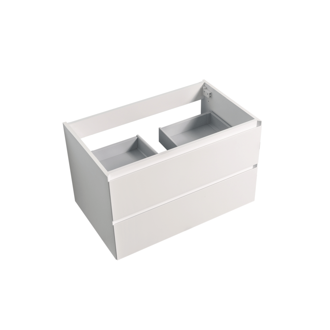 BAI 0807 Wall Hung 34-inch Bathroom Vanity in Matte White Finish