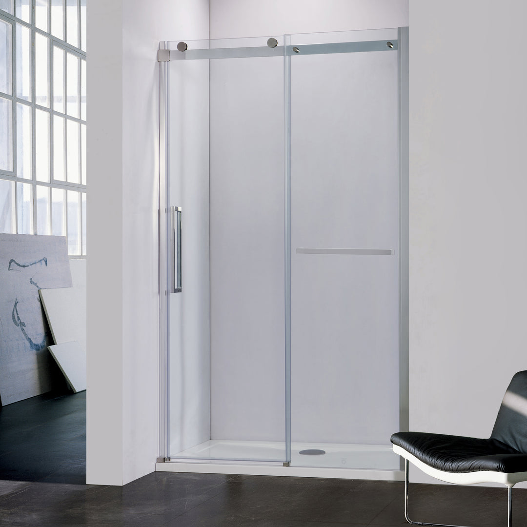 BAI 0922 Frameless 60-inch Sliding Glass Shower Enclosure