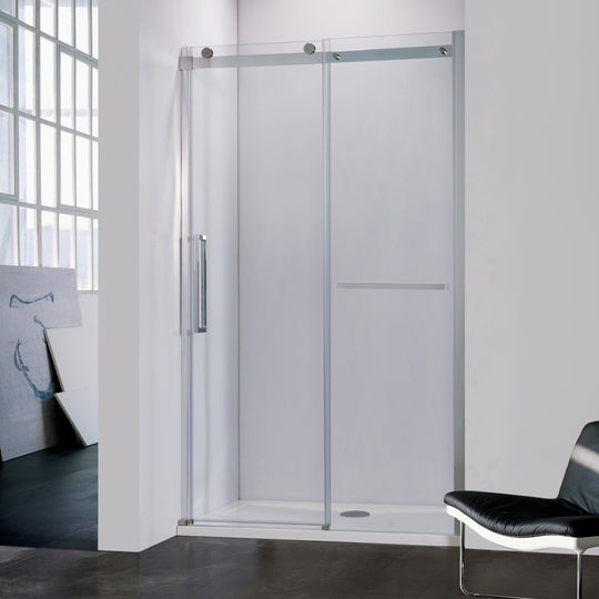 BAI 0922 Frameless 60-inch Sliding Glass Shower Enclosure