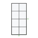 BAI 0947 Frameless 38-inch Ultra Clear Single Shower Glass Panel with Silk Printed Window-Pane