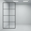 BAI 0947 Frameless 38-inch Ultra Clear Single Shower Glass Panel with Silk Printed Window-Pane