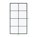 BAI 0948 Frameless 44-inch Ultra Clear Single Shower Glass Panel with Silk Printed Window-Pane