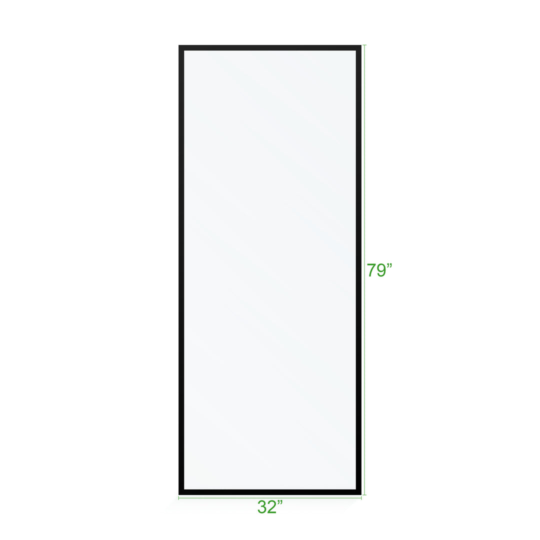 BAI 0950 Frameless 32-inch Ultra Clear Single Shower Glass Panel with Silk Printed Frame