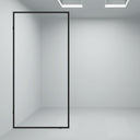 BAI 0951 Frameless 38-inch Ultra Clear Single Shower Glass Panel with Silk Printed Frame