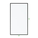 BAI 0952 Frameless 44-inch Ultra Clear Single Shower Glass Panel with Silk Printed Frame