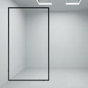 BAI 0952 Frameless 44-inch Ultra Clear Single Shower Glass Panel with Silk Printed Frame