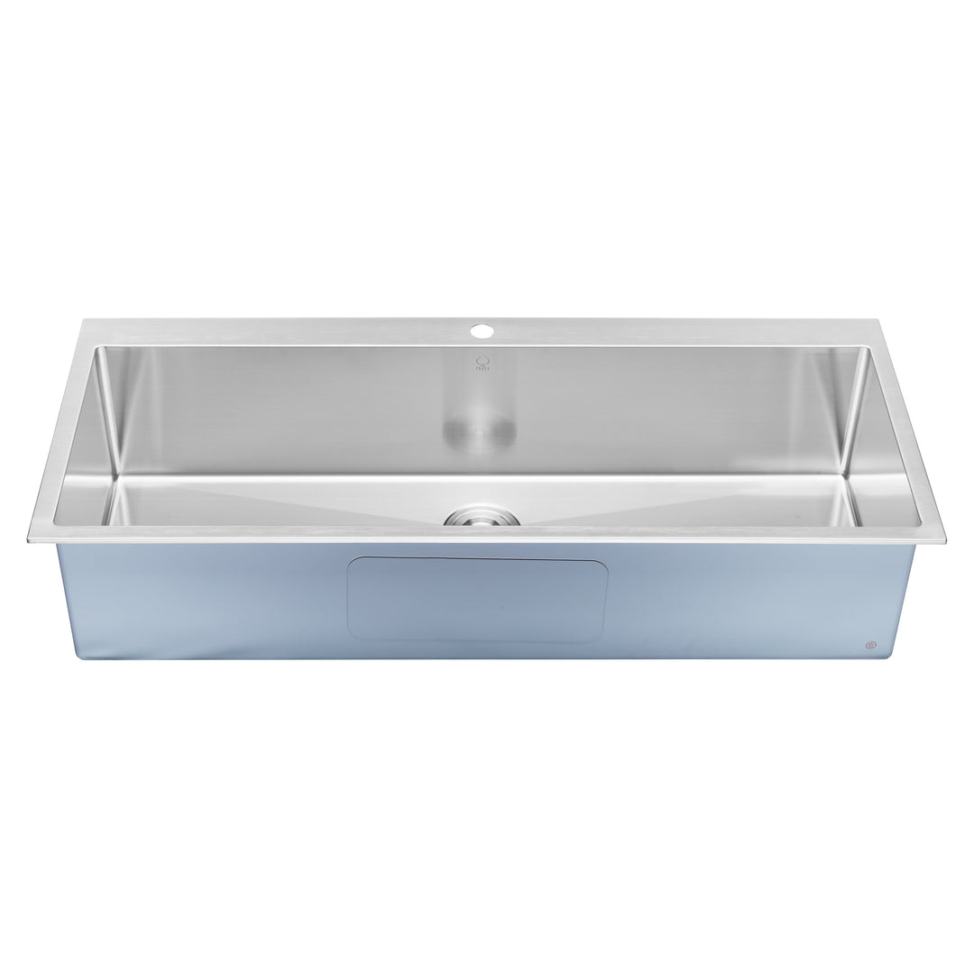 BAI 1223 Stainless Steel 16 Gauge Kitchen Sink Handmade 48-inch Top Mount Single Bowl