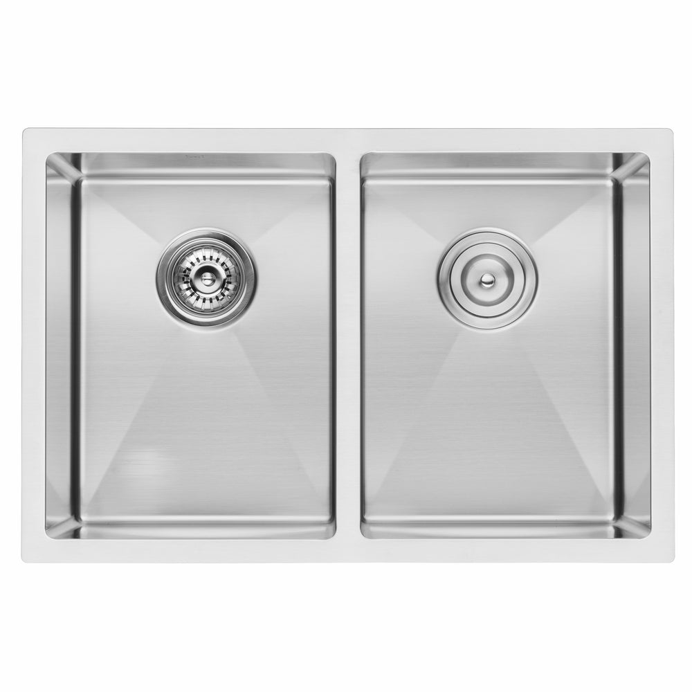 BAI 1224 Stainless Steel 16 Gauge Kitchen Sink Handmade 28-inch Undermount Double Bowl