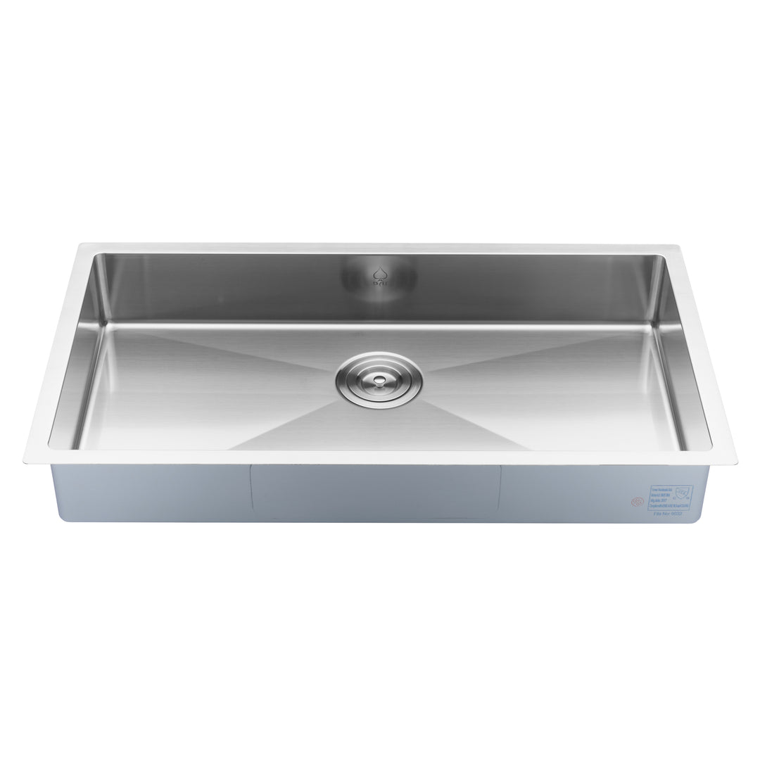 33” Workstation Kitchen Sink Undermount 16 Gauge Stainless Steel