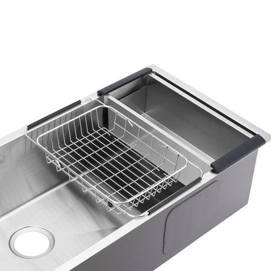BAI 1249 Stainless Steel 16 Gauge Kitchen Sink Handmade 45-inch Undermount Single Bowl