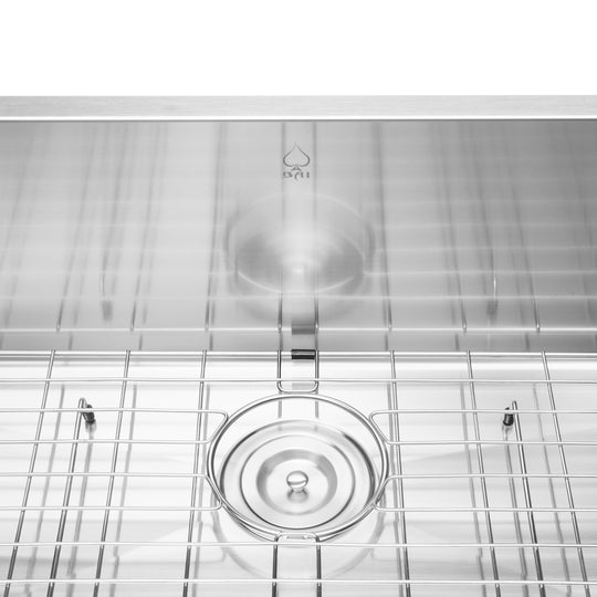 BAI 1250 Stainless Steel 16 Gauge Kitchen Sink Handmade 45-inch Undermount Double Bowl