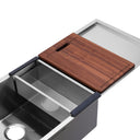 BAI 1253 Stainless Steel 16 Gauge Kitchen Sink Handmade 45-inch Undermount Single Bowl with Drainboard