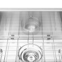 BAI 1255 Stainless Steel 16 Gauge Kitchen Sink Handmade 45-inch Undermount Double Bowl with Drainboard