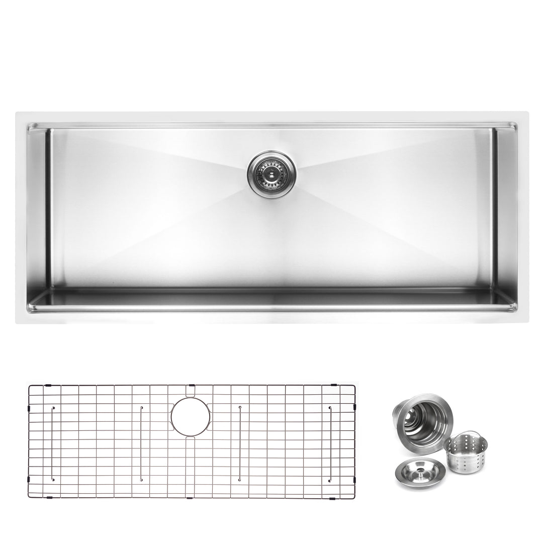 BAI 1288 Stainless Steel Workstation Kitchen Sink Handmade 45-inch Undermount 16 Gauge Single Bowl