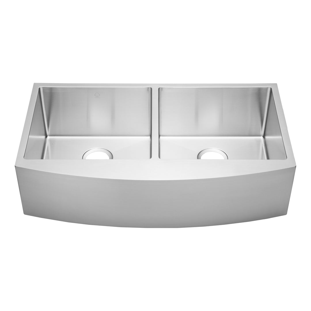 BAI 1294 Stainless Steel 16 Gauge Kitchen Sink Handmade 36-inch Farmers Double Bowl