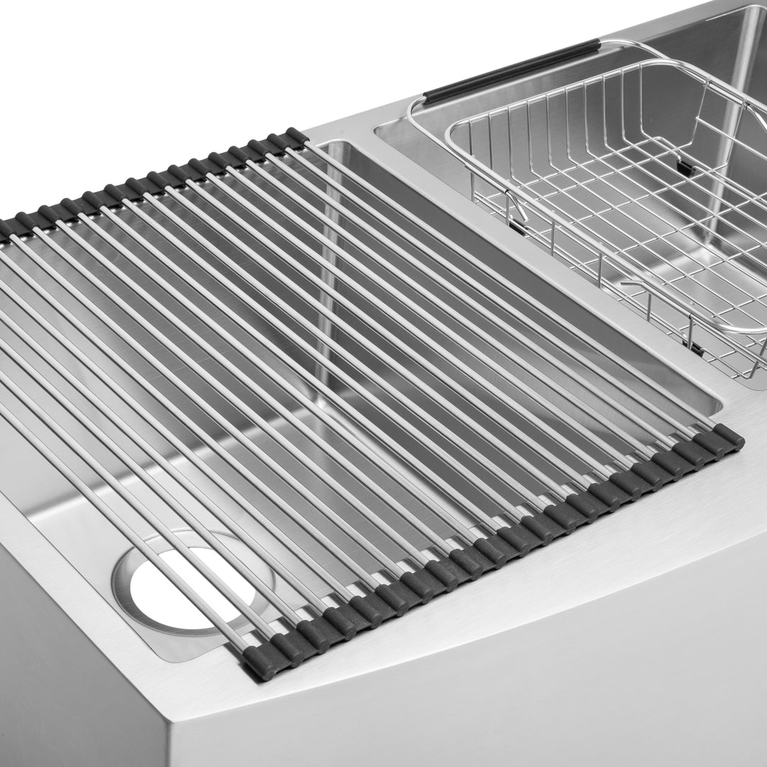 BAI 1294 Stainless Steel 16 Gauge Kitchen Sink Handmade 36-inch Farmers Double Bowl