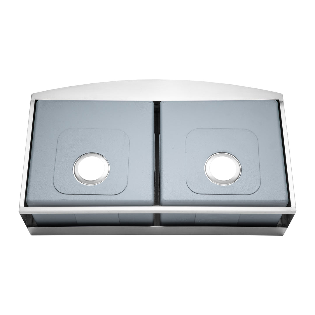 BAI 1294 Stainless Steel 16 Gauge Kitchen Sink Handmade 36-inch Farmers Double Bowl