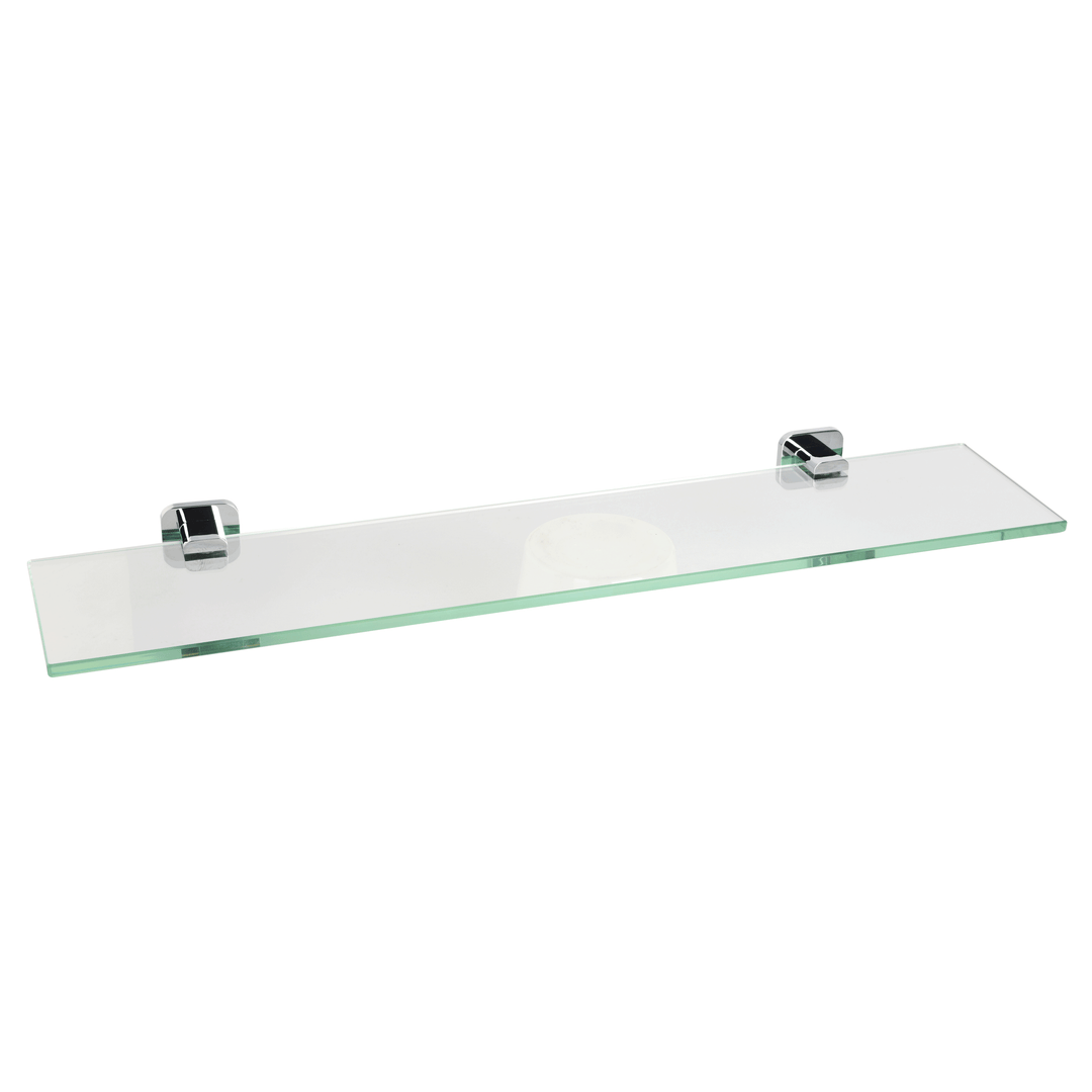 BAI 1549 Glass Bathroom Shelf in Polished Chrome Finish