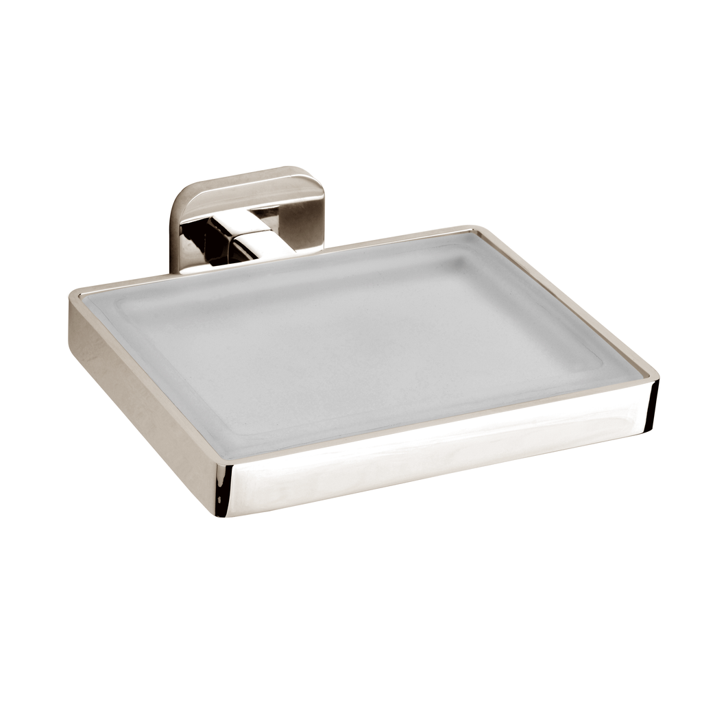 Premium solid brass, chrome shower caddy - soap dish with the nie