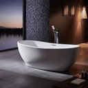 BAI 1612 Acrylic Freestanding Soaking Bathtub 67-inches