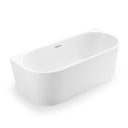 BAI 1619 Acrylic Freestanding Wall Touch Soaking Bathtub 67-inches