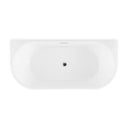 BAI 1619 Acrylic Freestanding Wall Touch Soaking Bathtub 67-inches