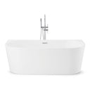 BAI 1619 Acrylic Freestanding Wall Touch Soaking Bathtub 67-inches