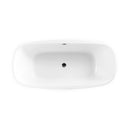 BAI 1622 Acrylic Freestanding Soaking Bathtub 63-inches