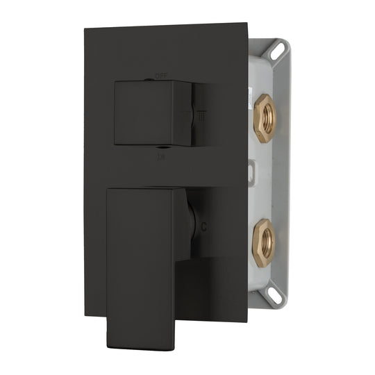 BAI 2103 Concealed Shower Mixer with Water Pressure Balance Valve in Matte Black Finish