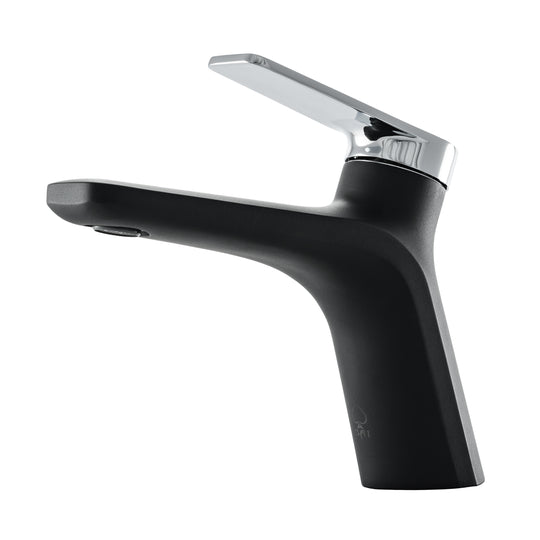 BAI 2601 Single Handle Contemporary Bathroom Faucet in White and Polished Chrome Finish