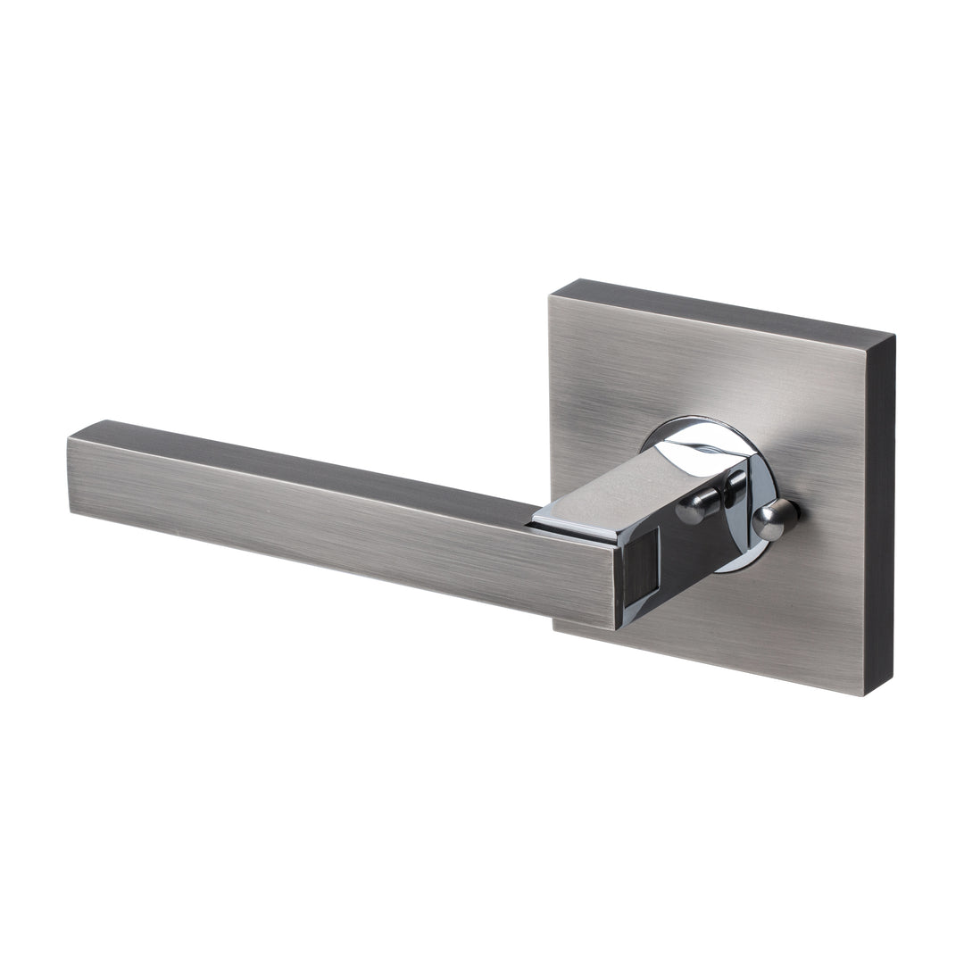 BAI 3064 Modern Passage Door Handle Lever Set with Privacy Pin Function