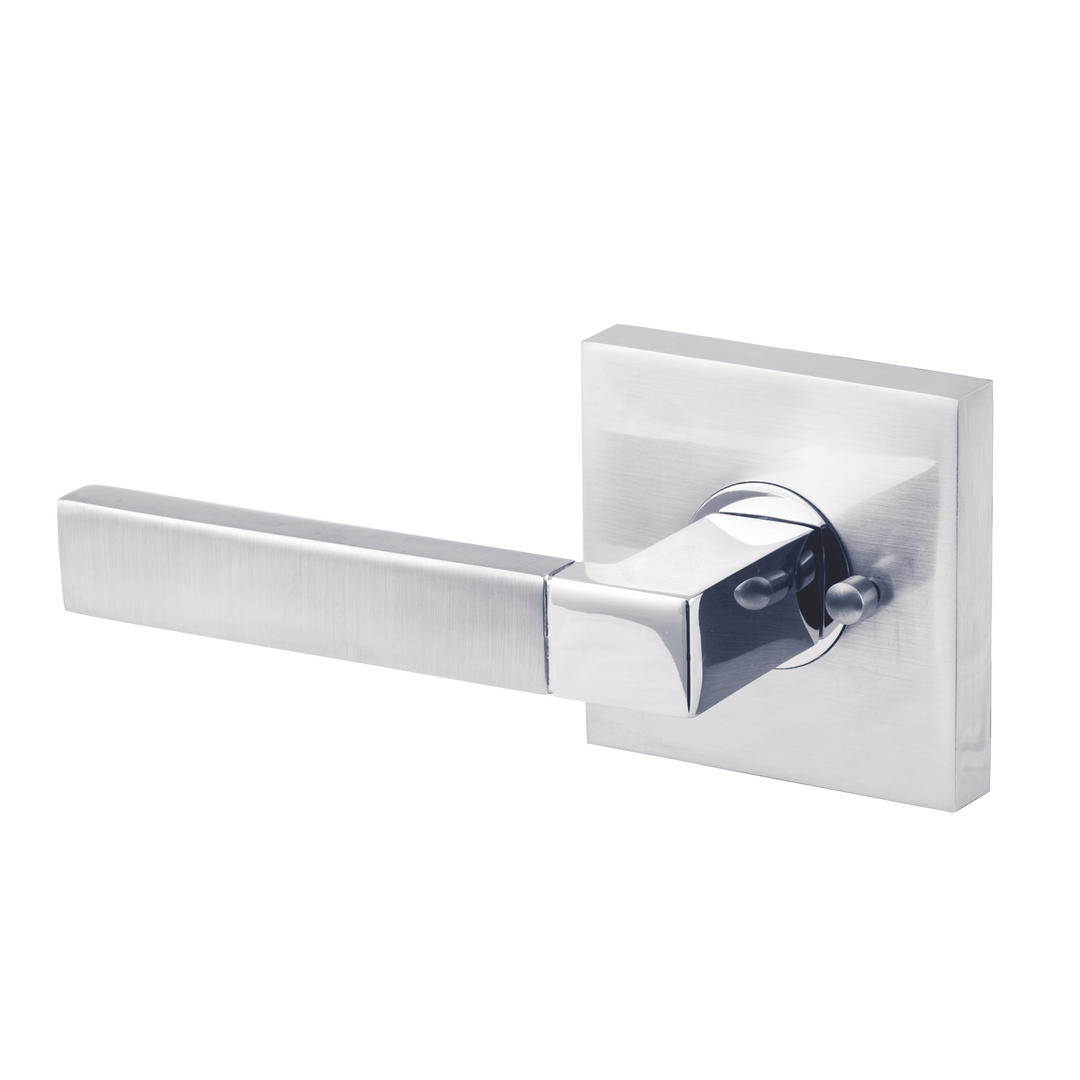 BAI 3070 Modern Passage Door Handle Lever Set with Privacy Pin Function