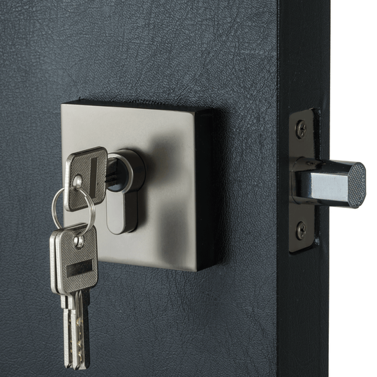 BAI 3089 Square Rosette Deadbolt in Satin Gunmetal Finish