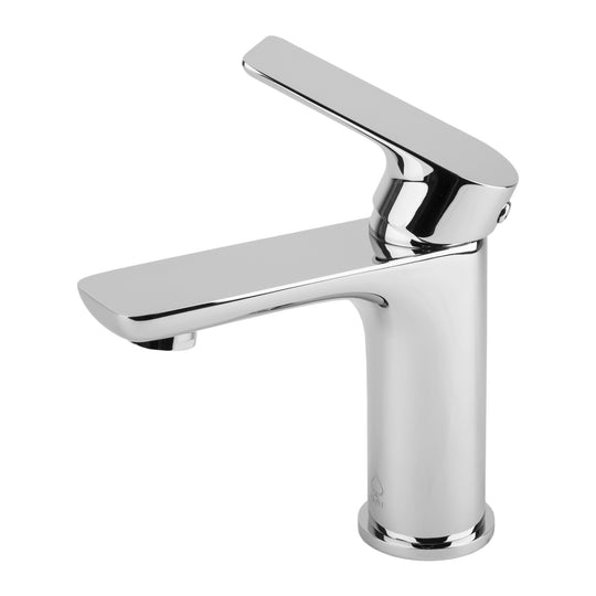 BAI 31020 Modern Single Handle Contemporary Bathroom Faucet in Polished Chrome Finish shown against a plain white background