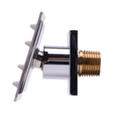 BAI 45030 modern thin profile design polished chrome adjustable square shower body jet spray with a brass threaded connection, shown on a solid white background side view adjustable.