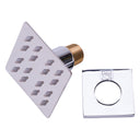 BAI 45030 modern thin profile design polished chrome adjustable square shower body jet spray with a brass threaded connection, shown on a solid white background everything included.