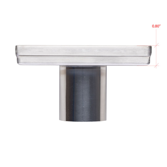 BAI 47000 Stainless Steel 5-inch Tile Insert Square Shower Drain shown in a side view against a white plain background.