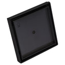 BAI 47001 Stainless Steel 5-inch Tile Insert Square Shower Drain in Matte Black shown against a white plain background.
